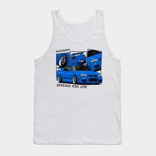 Nissan Skyline GTR R34, JDM Car Tank Top